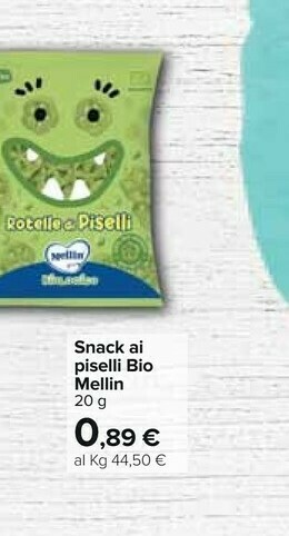 Carrefour Mellin Snack Ai Piselli Bio offerta