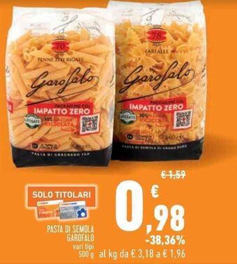 Conad Superstore PASTA DI SEMOLA GAROFALO 500 g offerta