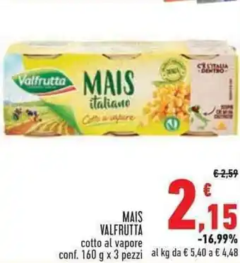 Conad Superstore MAIS VALFRUTTA conf. 160 g x 3 pezzi offerta