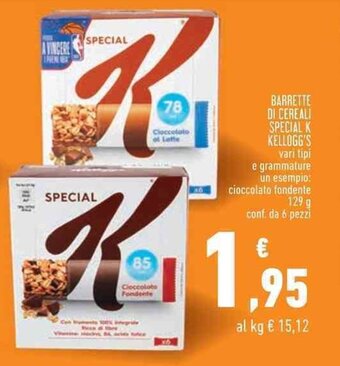 Conad Superstore BARRETTE DI CEREALI SPECIAL K KELLOGG'S 129 g offerta