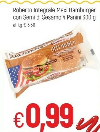Famila Roberto - Maxi Hamburger Con Semi Di Sesamo 300 G(ml) offerta