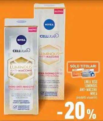 Conad Superstore LINEA VISO LUMINOUS ANTI-MACCHIE NIVEA offerta