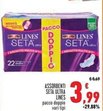 Conad Superstore ASSORBENTI SETA ULTRA LINES offerta