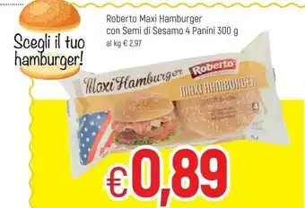 Famila Roberto - Maxi Hamburger Con Semi Di Sesamo 300 G(ml) offerta