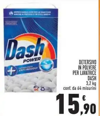 Conad Superstore DETERSIVO IN POLVERE PER LAVATRICE DASH conf. da 64 misurini offerta