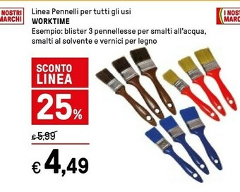 Worktime Linea Pennelli Per Tutti Gli Usi