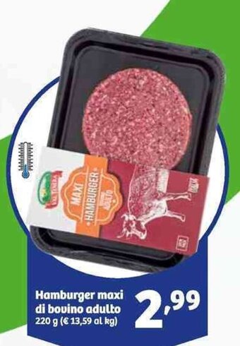 In'S Mercato Hamburger maxi di bouino adulto 220 g offerta
