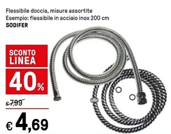 Iper La Grande 'o sole 'e napule Sodifer Flessibile Doccia, Misure Assortite Esempio Flessibile In Acciaio Inox offerta