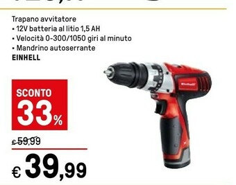 Iper La Grande Einhell Trapano Avvitatore offerta