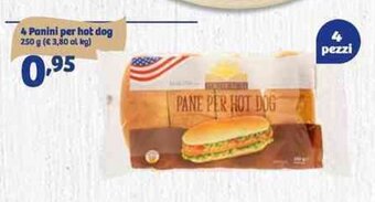 In'S Mercato 4 Panini per hot dog 250 g offerta