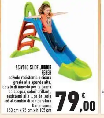 Conad Superstore SCIVOLO SLIDE JUNIOR FEBER 160 cm x 75 cm x h 105 cm offerta