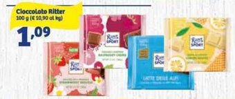 In'S Mercato Cioccolato Ritter 100 g offerta