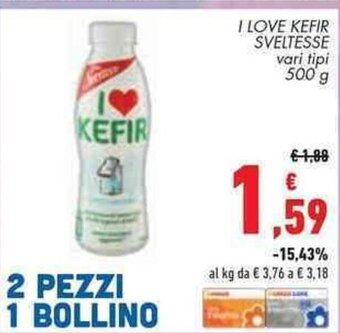 I LOVE KEFIR SVELTESSE vari tipi 500 g