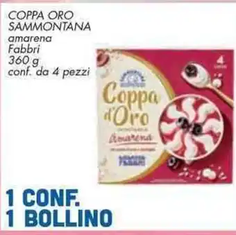Conad Superstore COPPA ORO SAMMONTANA amarena Fabbri 360 g conf. da 4 pezzi offerta