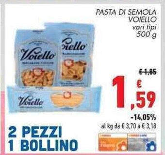 PASTA DI SEMOLA VOIELLO vari tipi 500 g