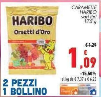 Conad Superstore CARAMELLE HARIBO vari tipi 175 g offerta