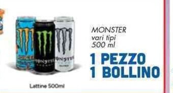 Conad Superstore MONSTER vari tipi 500 ml offerta