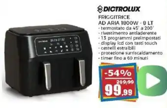 DICTROLUX FRIGGITRICE AD ARIA 1800W - 8 LT