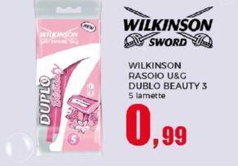 Happy Casa WILKINSON RASOIO U&G DUBLO BEAUTY 3 5 lamette offerta