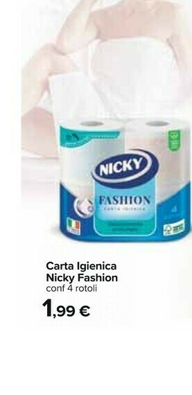 Carrefour Nicky Fashion Carta Igienica offerta