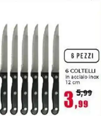 Happy Casa 6 COLTELLI 12 cm offerta