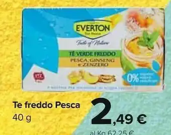 Carrefour Everton Te Freddo Pesca offerta