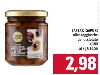 Famila SAPER DI SAPORI olive taggiasche denocciolate g 180 offerta