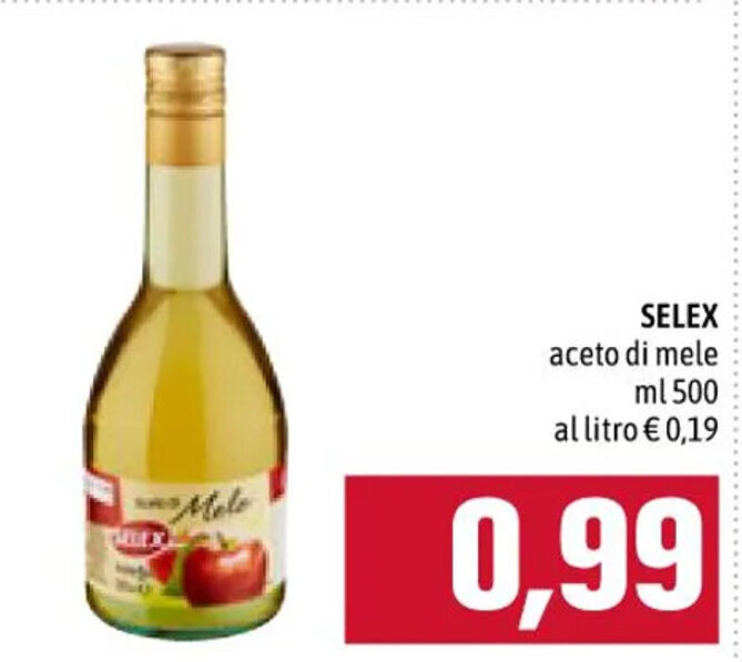 Famila SELEX aceto di mele ml 500 offerta