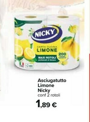 Carrefour Nicky Asciugatutto Limone offerta