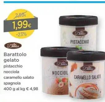 DPiù Barattolo Gelato Pistacchio Nocciola Caramello Salato Spagnola offerta