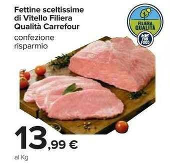Carrefour Carrefour Fettine Sceltissime Di Vitello Filiera Qualita offerta