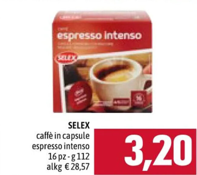 Famila SELEX caffè in capsule espresso intenso 16 pz-g 112 offerta
