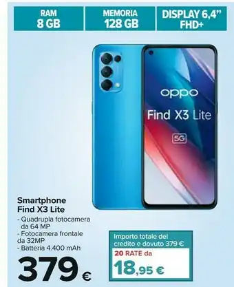 Carrefour Oppo Smartphone Find X3 Lite offerta