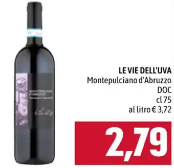 LE VIE DELL'UVA Montepulciano d'Abruzzo DOC cl75