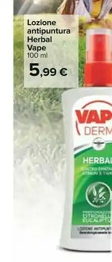Carrefour Vape Lozione Antipuntura Herbal offerta