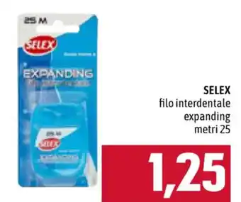 SELEX filo interdentale expanding metri 25