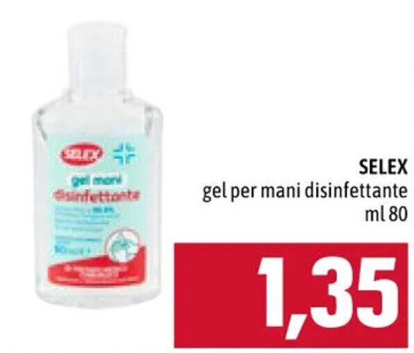 Famila SELEX gel per mani disinfettante ml 80 offerta