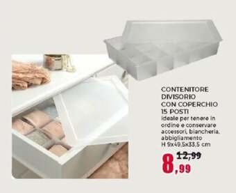 CONTENITORE DIVISORIO CON COPERCHIO 15 POSTI
