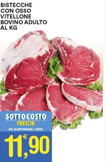 Gecop BISTECCHE CON OSSO VITELLONE BOVINO ADULTO AL KG offerta