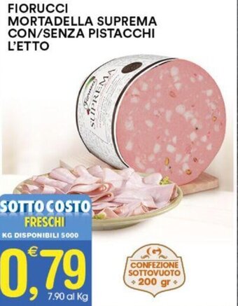 FIORUCCI MORTADELLA SUPREMA CON/SENZA PISTACCHI L'ETTO