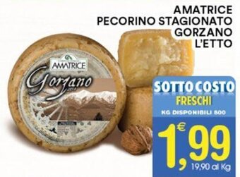 Gecop AMATRICE PECORINO STAGIONATO GORZANO L'ETTO offerta