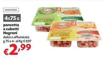 Pam Negroni Pancetta A Cubetti offerta