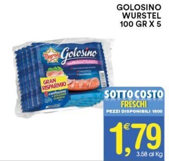 Gecop GOLOSINO WURSTEL 100 GR X 5 offerta