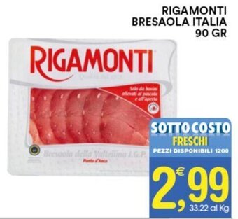 Gecop RIGAMONTI BRESAOLA ITALIA 90 GR offerta