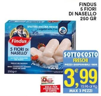 Gecop FINDUS 5 FIORI DI NASELLO 250 GR offerta