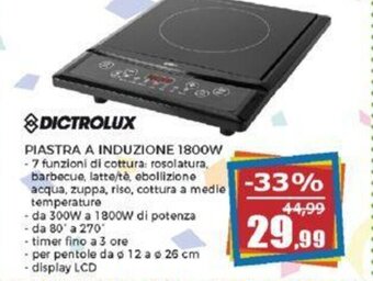 Happy Casa DICTROLUX PIASTRA A INDUZIONE 1800W offerta