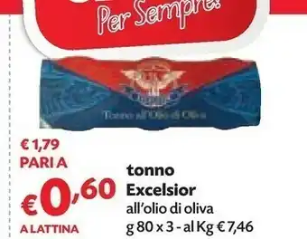 Pam Excelsior Tonno All Olio Di Oliva offerta