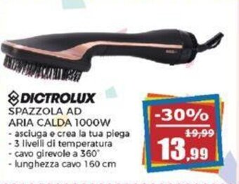 Happy Casa DICTROLUX SPAZZOLA AD ARIA CALDA 1000W offerta