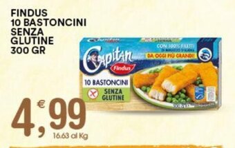 Gecop FINDUS 10 BASTONCINI SENZA GLUTINE 300 GR offerta