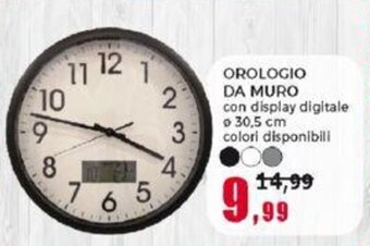 Happy Casa OROLOGIO DA MURO Ø 30,5 cm offerta